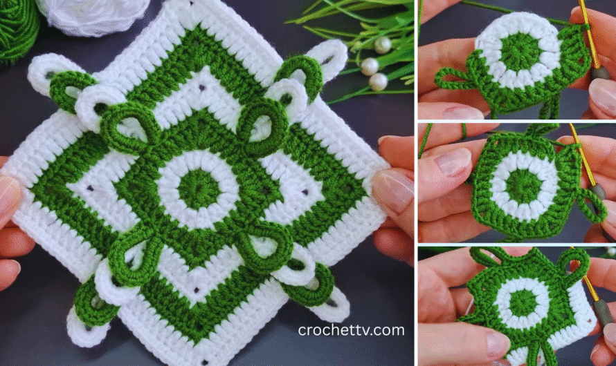 Wonderful easy crochet blanket motif making