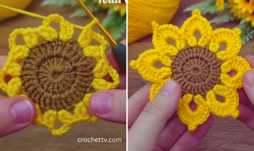 How to make a beautiful sunflower motif