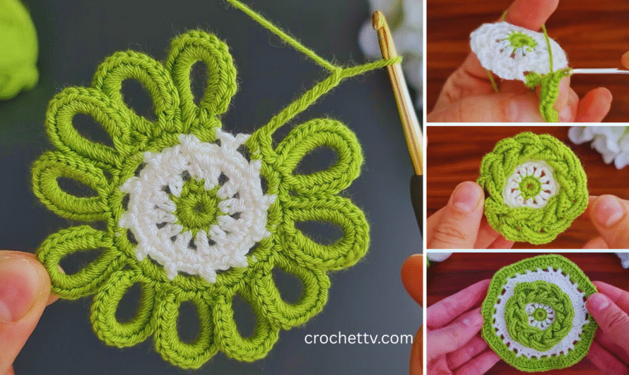 How to make a beautiful crochet flower coaster