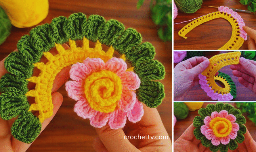 Very easy crochet rose flower making for beginners