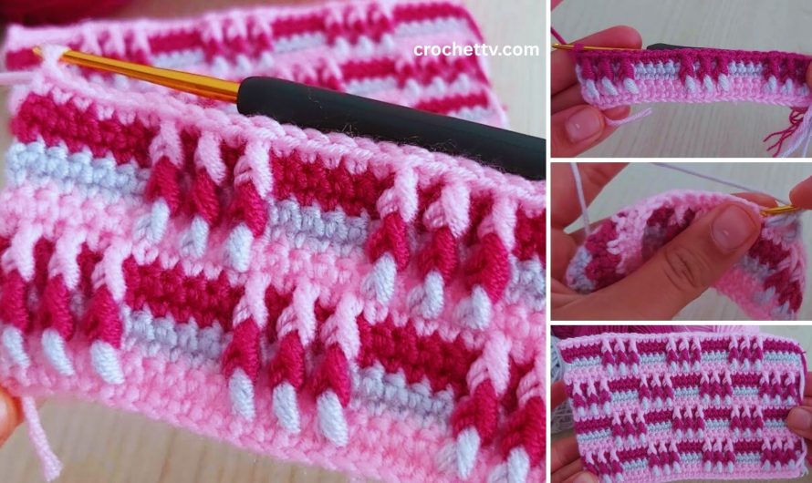 🧶👶 How to Crochet a Baby Blanket with Striped Colors