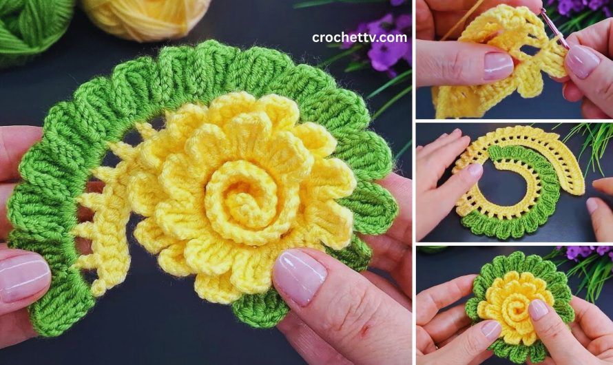 🌹 How To Make an Eye-Catching Crochet Rose Flower | Very Easy Crochet Flower