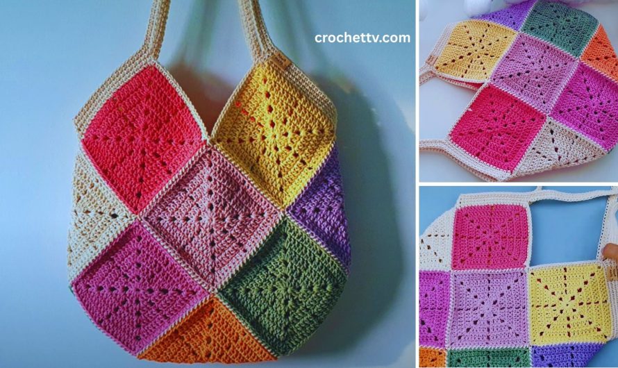 Crochet a Granny Square Bag Step by Step | Crochet Tulip Bag👜🧶